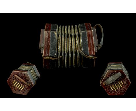 Lachenal &amp; Company English Made 39 Button Concertina - In Used Condition. Patent No 4752