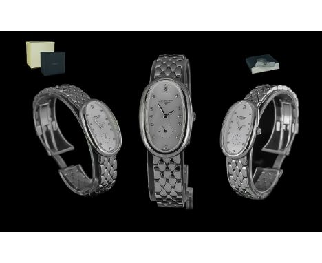 Longines Symphonette Ladies - Diamond Set Polished Steel Wrist Watch. No L2.306.4, Number to Case 43991956. Features Diamond 