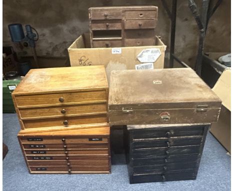 Assorted clock and watch makers parts and tools (3 boxes)