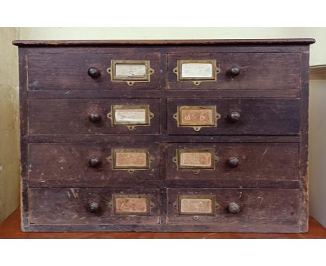 A vintage tool chest, of eight drawers