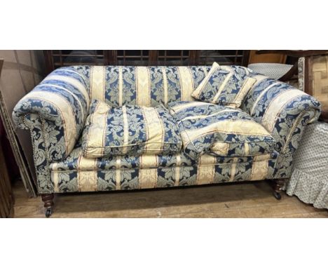 A Victorian style drop end sofa, 173 cm wide