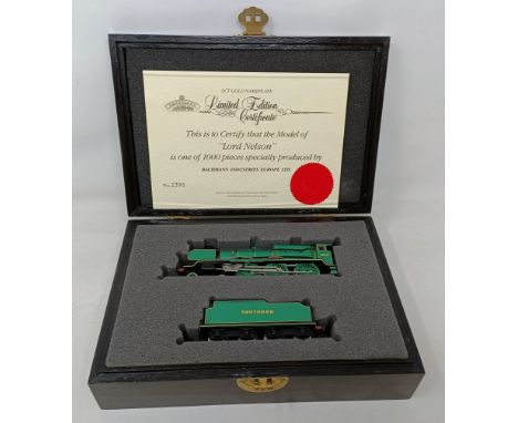 A Bachmann OO gauge 4-6-0 locomotive and tender, Lord Nelson, limited edition, 1/1000, No 2398, cased, with certificate