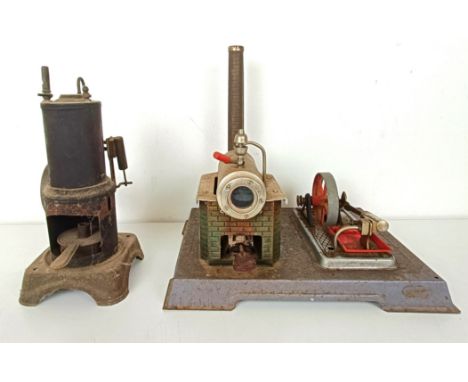 Part of a model of a live steam engine, and another (2)