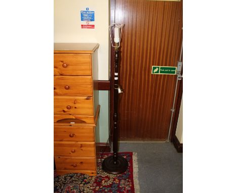 Mahogany standard lamp