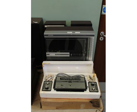 Amstrad vertical linear tracking record player & vintage tv games