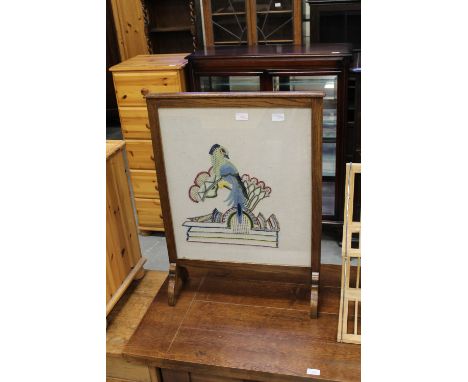 Needlework firescreen