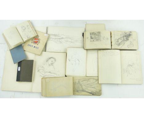 Franklin White
quantity of artists sketch books, (11).