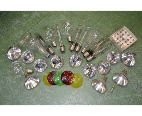 Industrial salvage -  three cast iron Revo bulkhead lights; a Starfire model 131ST strobe warning light; Lucalox lu400/t/40 s