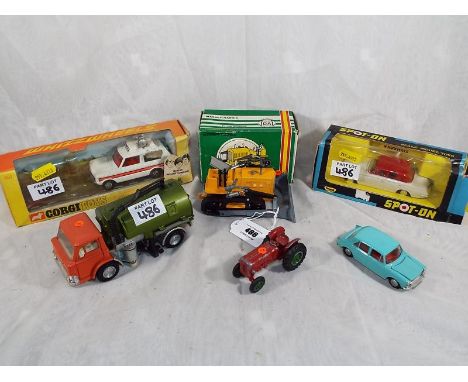 A good mixed lot to include a Juguetes Joal Massey-Harris bulldozer #210, excellent in good box, a Spot-On Vauxhall Cresta No