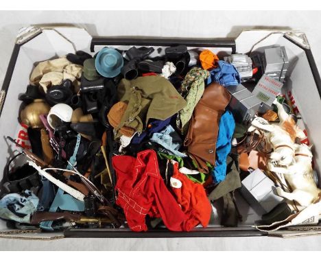 Vintage Action Man -  A collection of accessories to include divers costume with weight belt, polar explorer accessories, fur