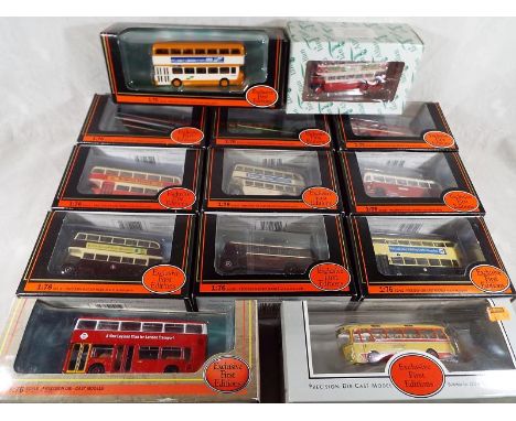 12 EFE Exclusive First Editions, 1:76 scale precision die cast model buses and one other, mint, boxed - Est £60 - £80