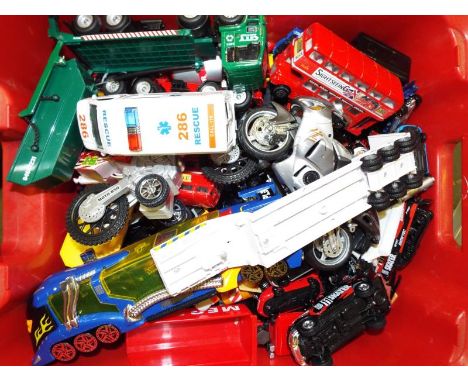 A collection of diecast model motor vehicles