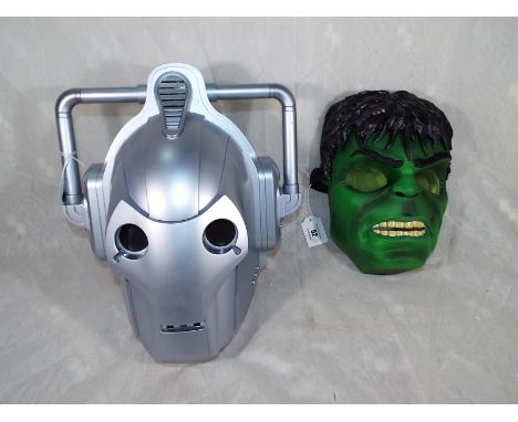 A Dr Who Cyberman mask with voice changer and a Marvel The Incredible Hulk mask (2)