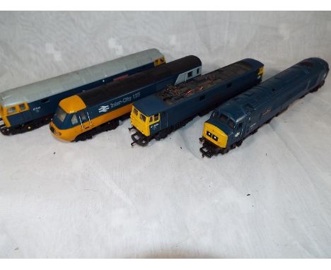 Model railways - four OO gauge diesel electric locomotives comprising two Hornby, The Queen Mother op no 47541 and Inter City