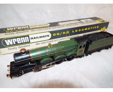 Model railways - Wrenn - a diecast OO/HO gauge steam locomotive 2-6-0 with tender, Cardiff Castle operating no 4075, green BR