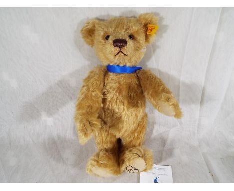 A Steiff Peter Pan Centenary Bear, mohair, Button in ear, yellow tag, 27 cm (h) - Est £30 - £50