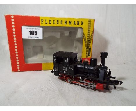 Model railways - a Fleischmann HO gauge 0-4-0 locomotive 4000, boxed