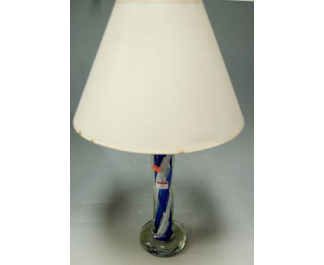 A Murano style glass table lamp and shade