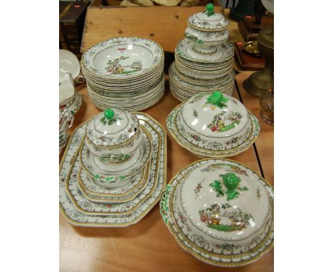 A Copeland Spode part dinner service in the Chelsea pattern to include; meat plates, tureens etc  Condition Report / Extra In