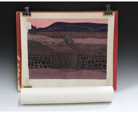 Robert Tavener - 'Tractor & Downs (No 2)', colour lithograph, signed, titled and editioned 22/50 in pencil, together with ano