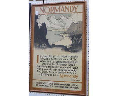 Donald Maxwell - 'Normandy' (Advertising Southern Railway Travel Poster for an Illustrated Guide Book and Hotel List), colour
