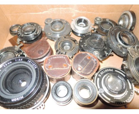 A box of various shutters and light meters etc
