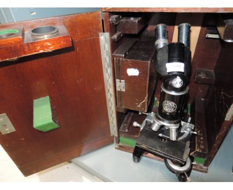 A C Baker of London Microscope in original box, No0664