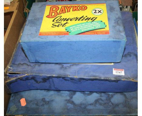 Three boxes sets of Bayko, to include two building sets