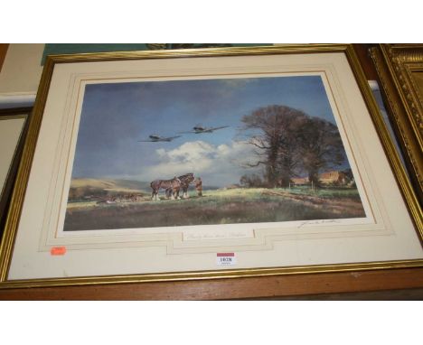 Frank Wootton - "Steady There, Them's Spitfires", limited edition print, signed and numbered in pencil to the margin 273/650,