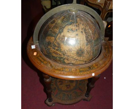 A reproduction terrestrial globe, dia. 58cm