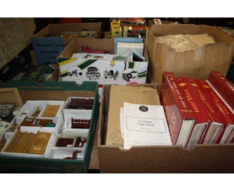 Six boxes containing a large quantity of modern dolls house furniture and miniature models, to include a step-by-step Del Pra