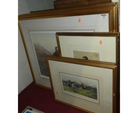 After George Wright - Pair; A backhander stops a rush, and A question of pace, prints, 15 x 28cm; a Vanity Fair print by Lib 