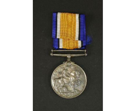 A First World War service medal, awarded to Captain CBS McBain, RAF, complete with record