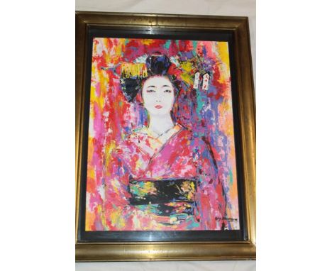 Coby Bloemsma - acrylicA half length portrait of a Japanese female, signed, 24" x 17"