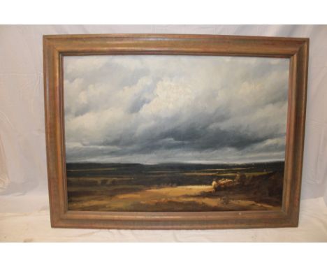 S** M** S** - oil on canvas"A View Near Oxford" (after Georges Michel), inscribed to verso 29½" x 42"