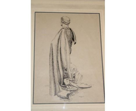 Dora Johns - pen and inkFull length portrait of a classical figure, signed and dated 1948, 14½" x 10"