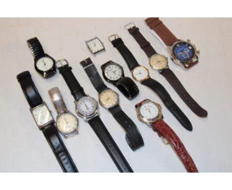 Various gentleman's wristwatches including Smith's Everest wristwatch, Technos, Waltham and others etc.