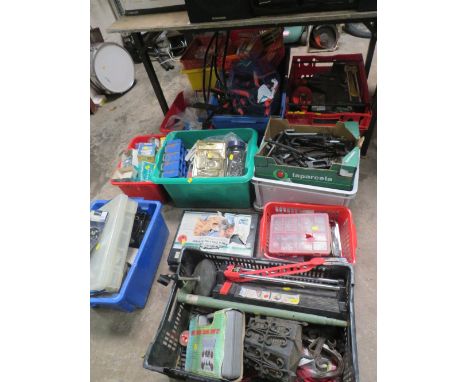 A LARGE SELECTION OF TOOLS AND CONSUMABLES - TRAYS NOT INCLUDED