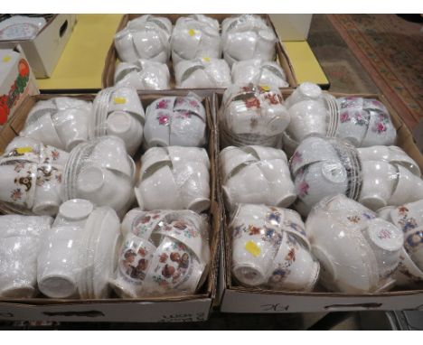 THREE TRAYS OF ASSORTED CERAMIC TEAWARE TO INCLUDE ROYAL IMPERIAL