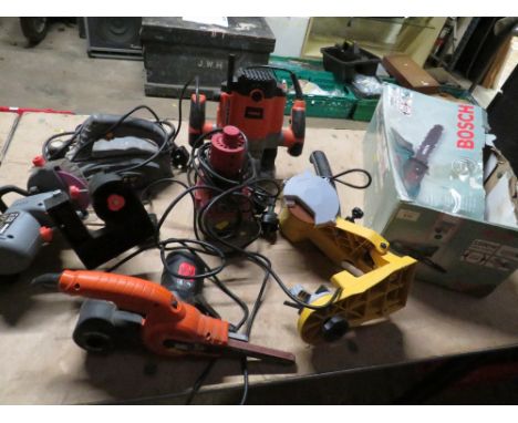 A SELECTION OF HAND POWER TOOLS