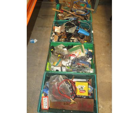 FOUR TRAYS OF ASSORTED TOOLS - TRAYS NOT INCLUDED