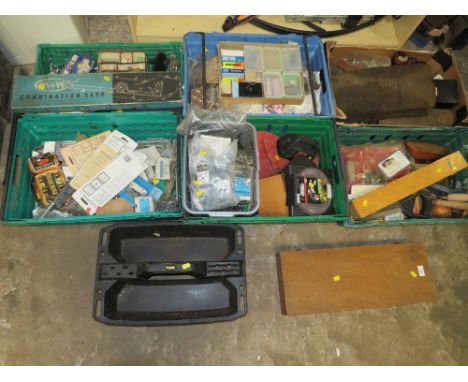 SIX TRAYS OF ASSORTED TOOLS - TRAYS NOT INCLUDED