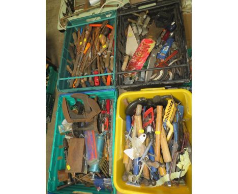 FOUR TRAYS OF ASSORTED TOOLS - TRAYS NOT INCLUDED