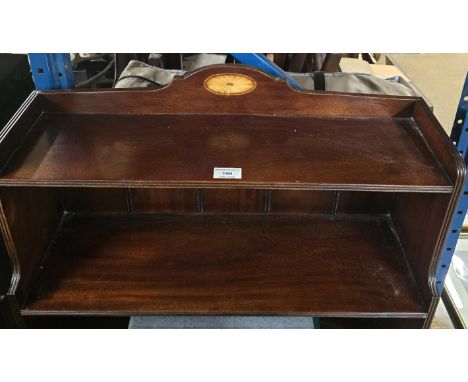REPRODUCTION MAHOGANY WATERFALL FRONT 3 SHELF BOOKCASE WITH UNDER DRAWER IN EDWARDIAN STYLE      