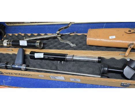 BOX CONTAINING ORBIT 30X30 TELESCOPE, TELESCOPE ON STAND, HENKE-SASS, WOLF
