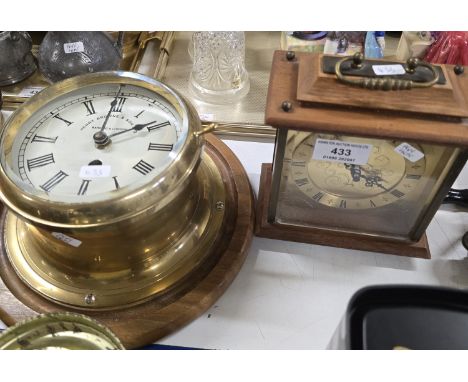 CARRIAGE CLOCK &amp; HENRY BROWNE &amp; SONS LTD BARKING &amp; LONDON SHIPS CLOCK      
