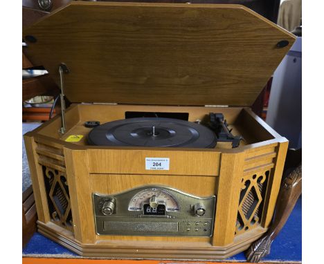 MODERN REPRODUCTION STYLE RECORD PLAYER      