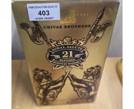 ROYAL SALUTE THE RUBY FLAGON 21 YEARS OLD SCOTCH BLENDED WHISKY      