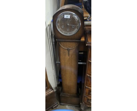 1930'S DECO STYLE OAK CASED GRANDDAUGHTER CLOCK      