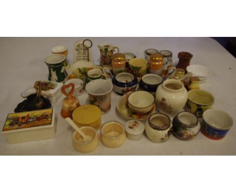 Quantity of ceramic miniatures including vases, pots, jugs & other ornaments